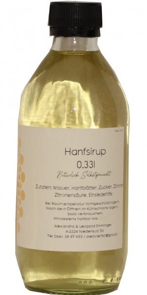 Hanfsirup 750 ml