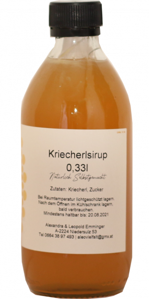 Kriecherlsirup 330 ml